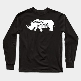 protect wildlife - rhino Long Sleeve T-Shirt